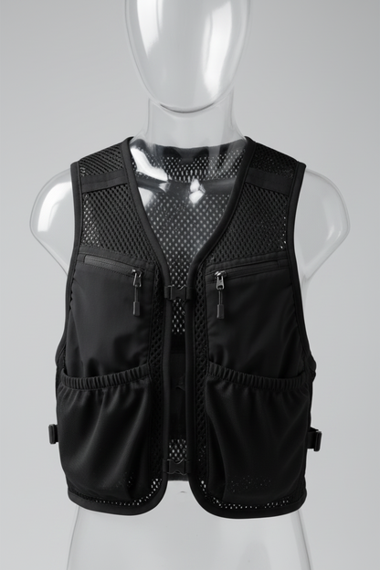 CLUB RUN AeroFlow Vest — side view showing lightweight nylon build
